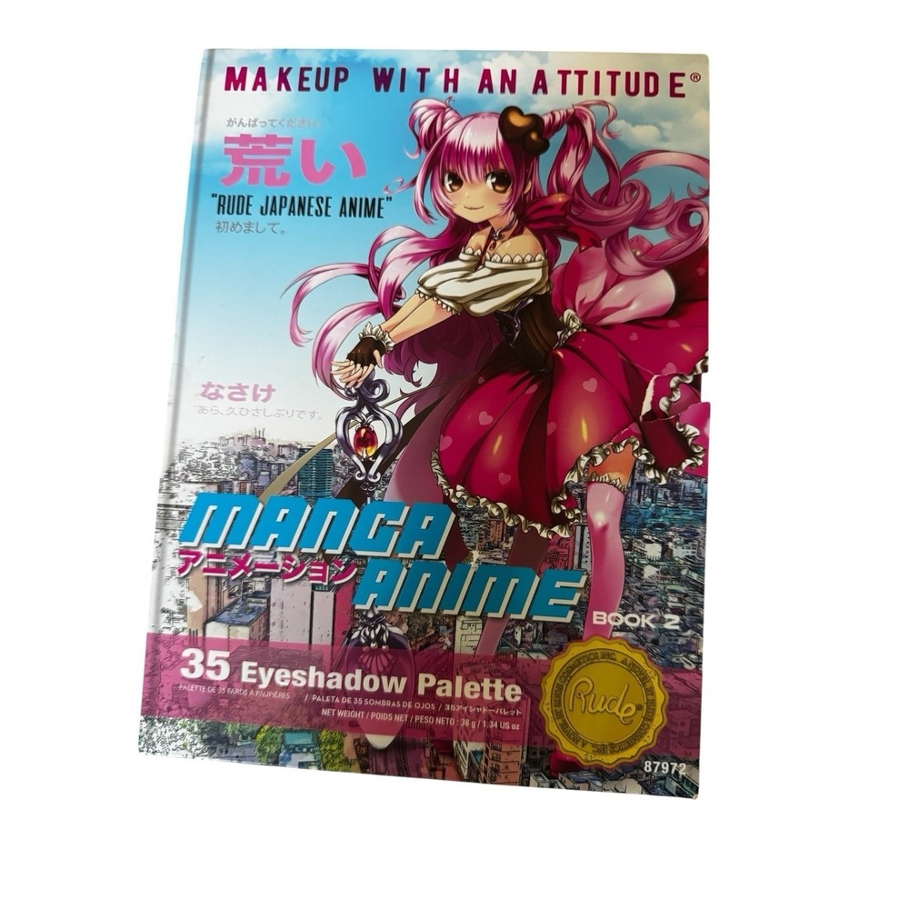 Manga Anime 35 Eyeshadow Palette Book 2 by Rude Cosmetics - 1.34 oz Eye Shadow